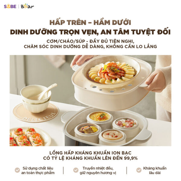 Nồi nấu chậm Bear 2.5L SC-5H25M34 - Ảnh 17