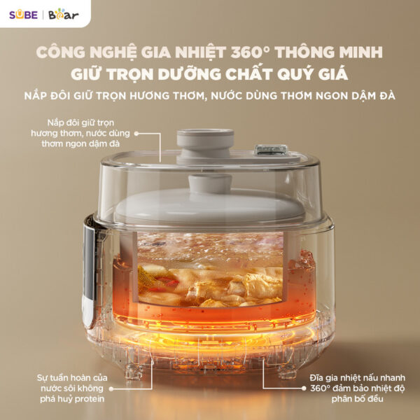 Nồi nấu chậm Bear 2.5L SC-5H25M34 - Ảnh 18
