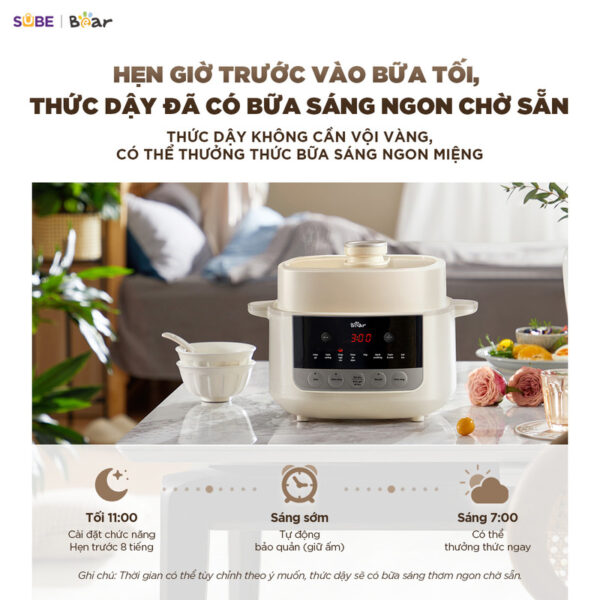 Nồi nấu chậm Bear 2.5L SC-5H25M34 - Ảnh 5