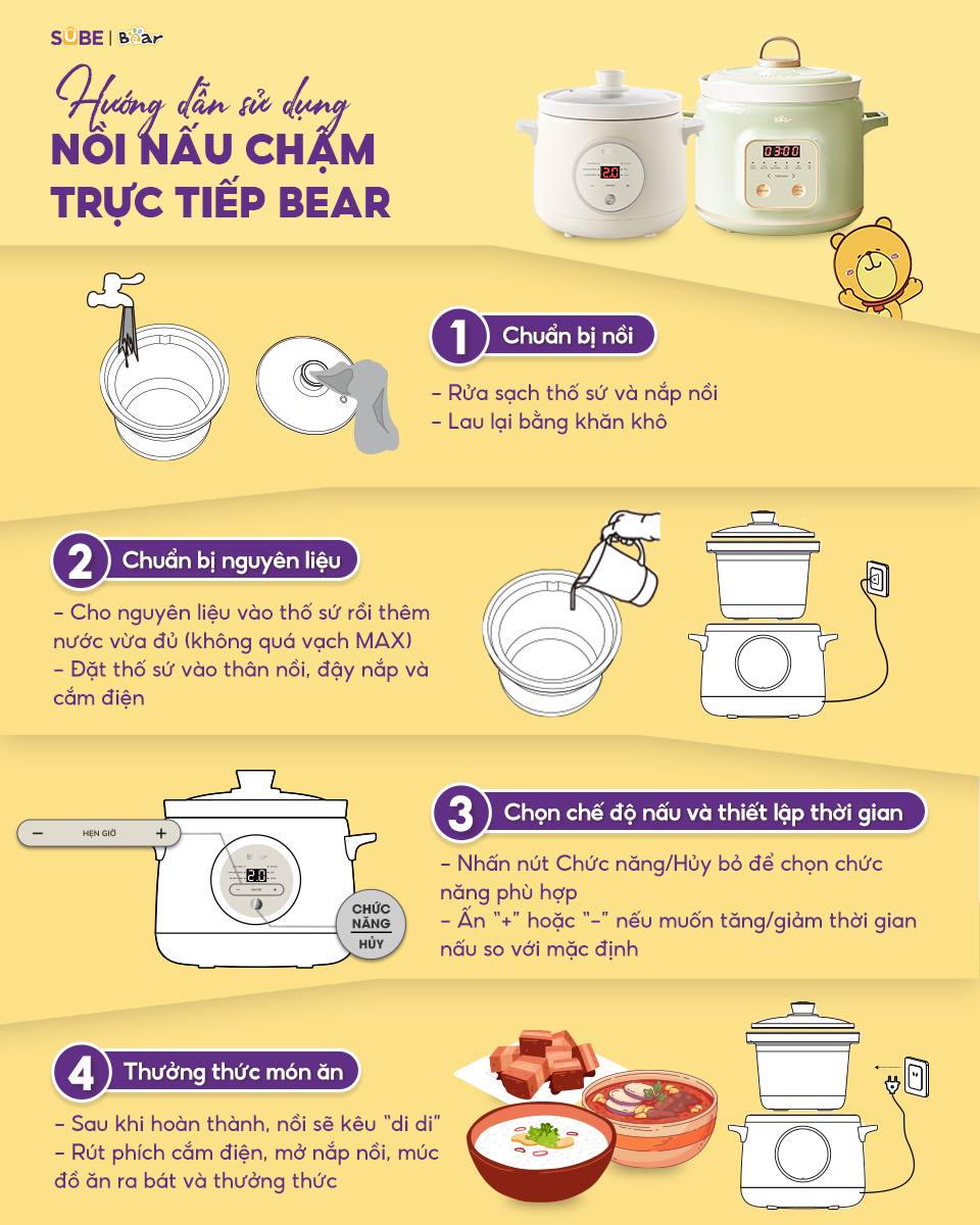 Nồi nấu chậm Bear 2L SB-NNC20 Nồi nấu chậm Bear 2L SB-NNC20