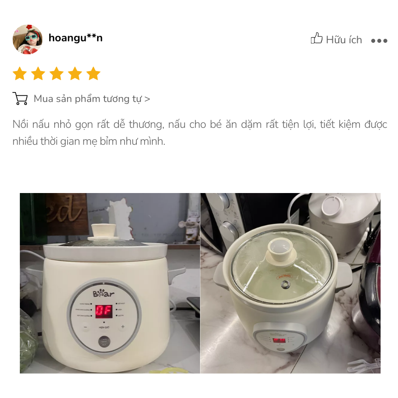 Nồi Nấu Chậm Bear 1.5L SB-NNC15 Nồi Nấu Chậm Bear 1.5L SB-NNC15