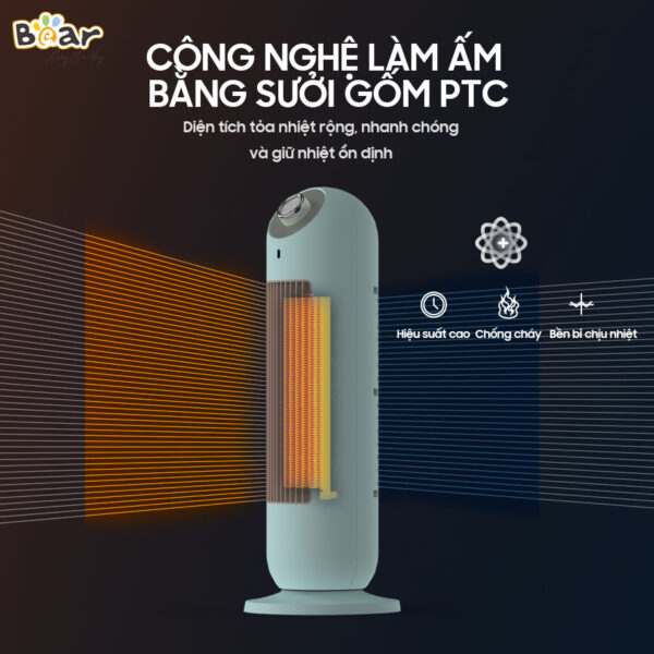 Quạt sưởi gốm Bear DNQ-C20B1 - Ảnh 12