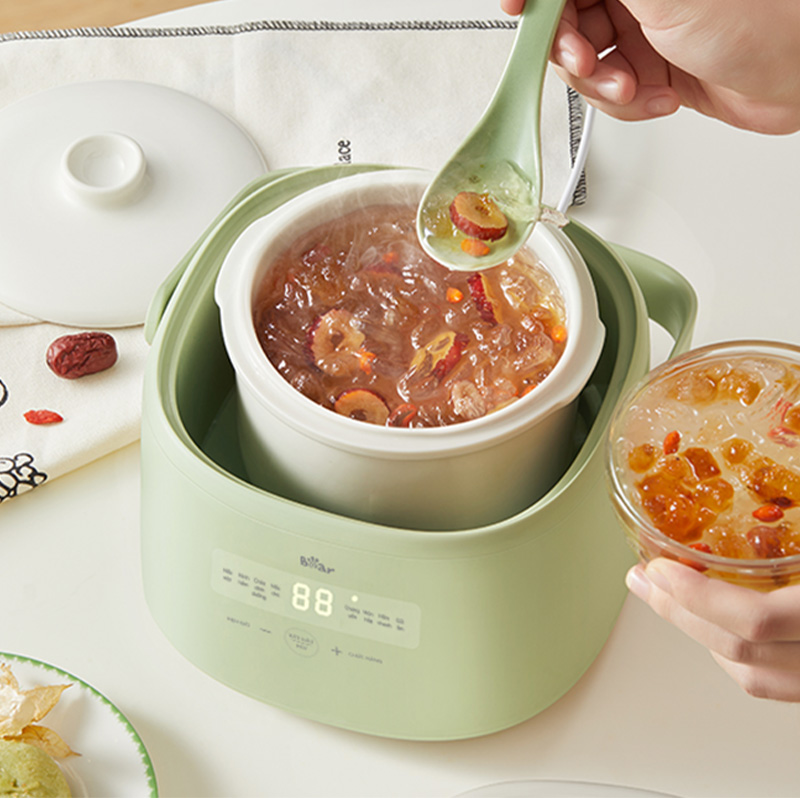 Thố sứ nồi nấu chậm Bear 1l