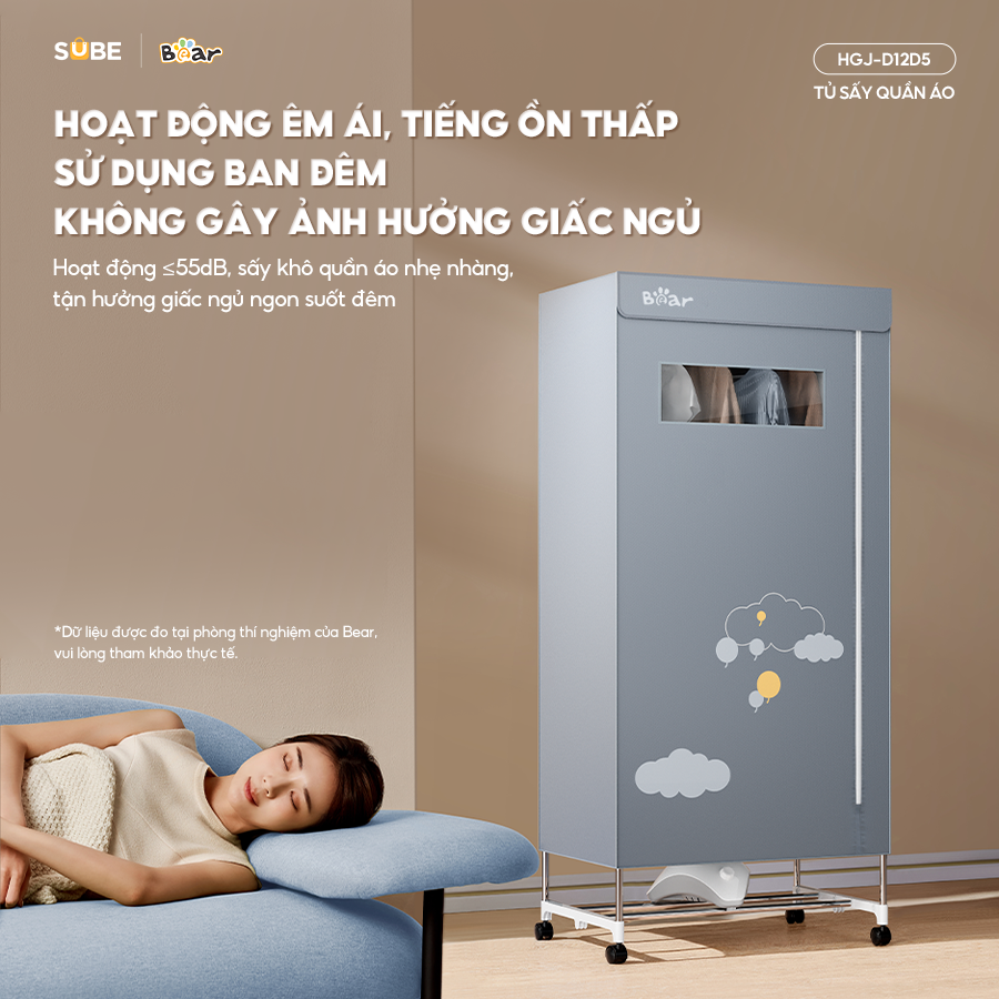 Hoạt động êm ái, không gây tiếng ồn ảnh hưởng đến giấc ngủ