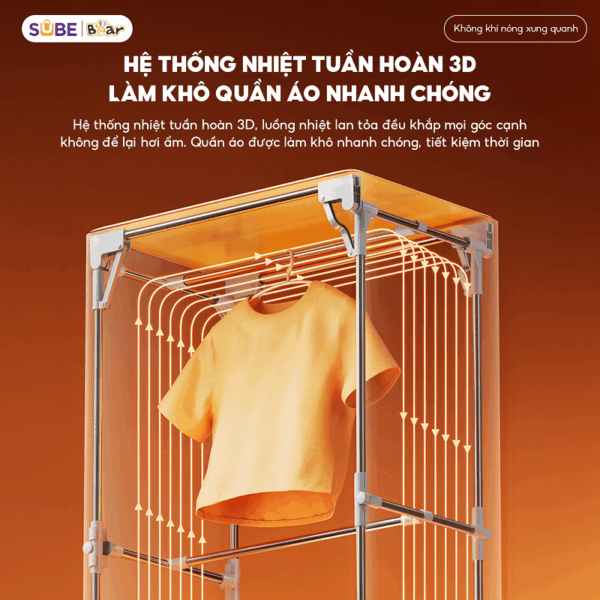 Tủ sấy quần áo Bear PCD-4H12G - Ảnh 6