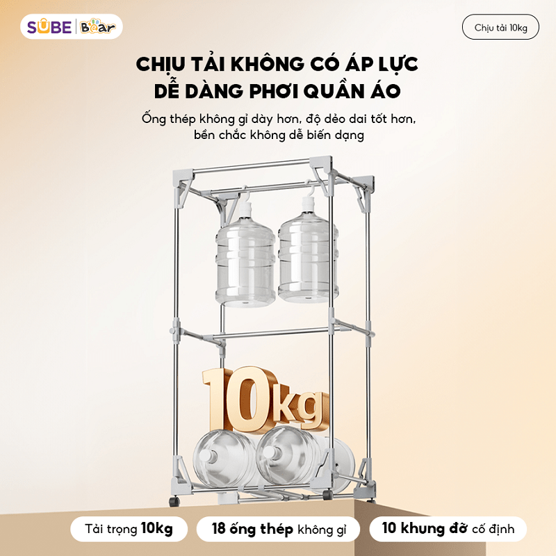 Khối lượng 1 lần sấy khô đến 10 kg